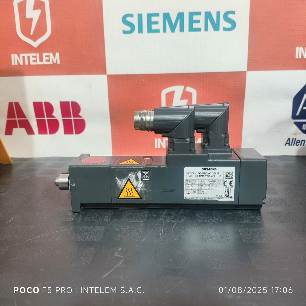 SERVICIO DE REPARACION DE SERVOMOTOR 1FK7011-5AK71-1AH3, C/FRENO 24VDC 5.8W 0.4NM SIEMENS