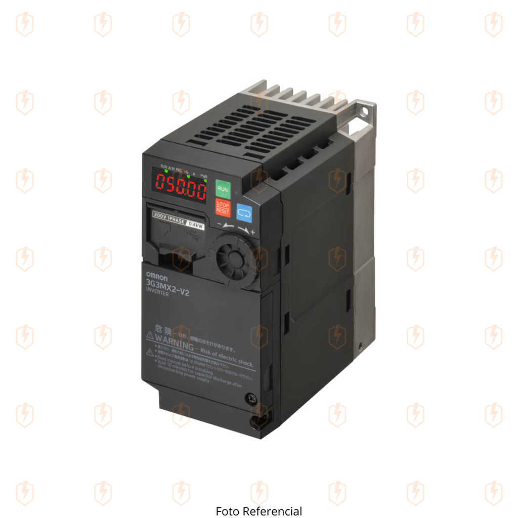 3G3MX2-A2004-E VARIADOR DE FRECUENCIA 0.4/0.55 KW (HD/ND) 3.0/3.5 A (HD/ND) 200VC TRIFASICO VECTORIAL SENSORLESS OMRON