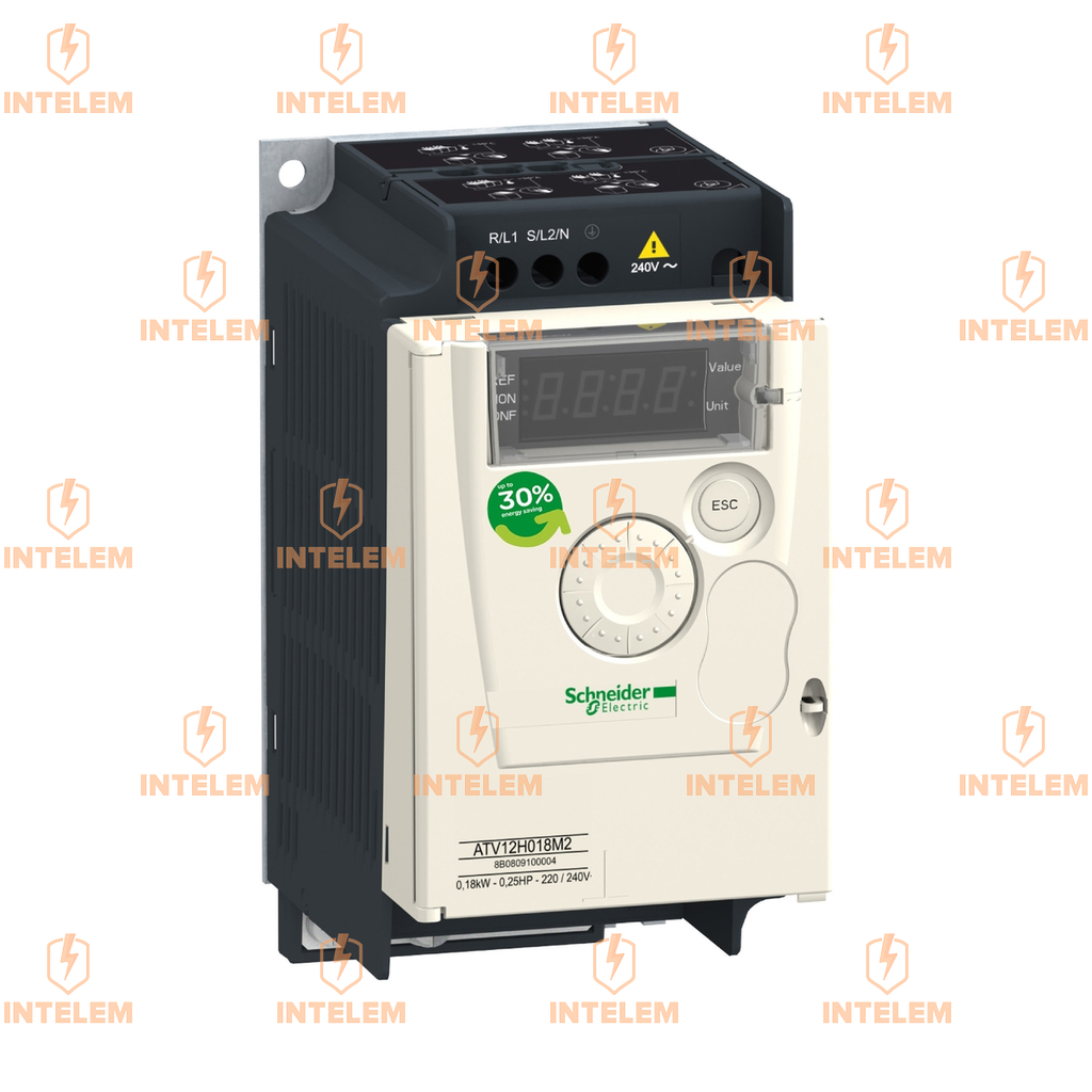 ATV12H037M3 VARIADOR DE VELOCIDAD 0.37KW (0.55HP) 200-240VCA TRIFÁSICO CON DISIPADOR SCHNEIDER ELECTRIC