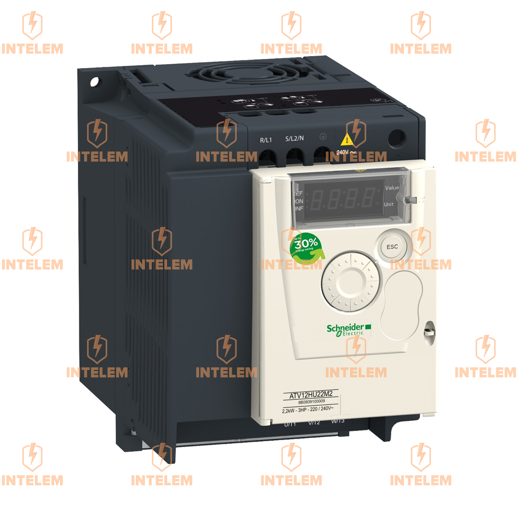 ATV12H075F1 VARIADOR DE VELOCIDAD 0.75KW (1HP) 100-120VCA MONOFÁSICO CON DISIPADOR SCHNEIDER ELECTRIC