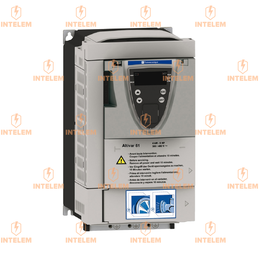 ATV61HU40N4 VARIADOR DE VELOCIDAD 4KW 5HP 480VCA TRIFÁSICO EMC IP20 SCHNEIDER ELECTRIC