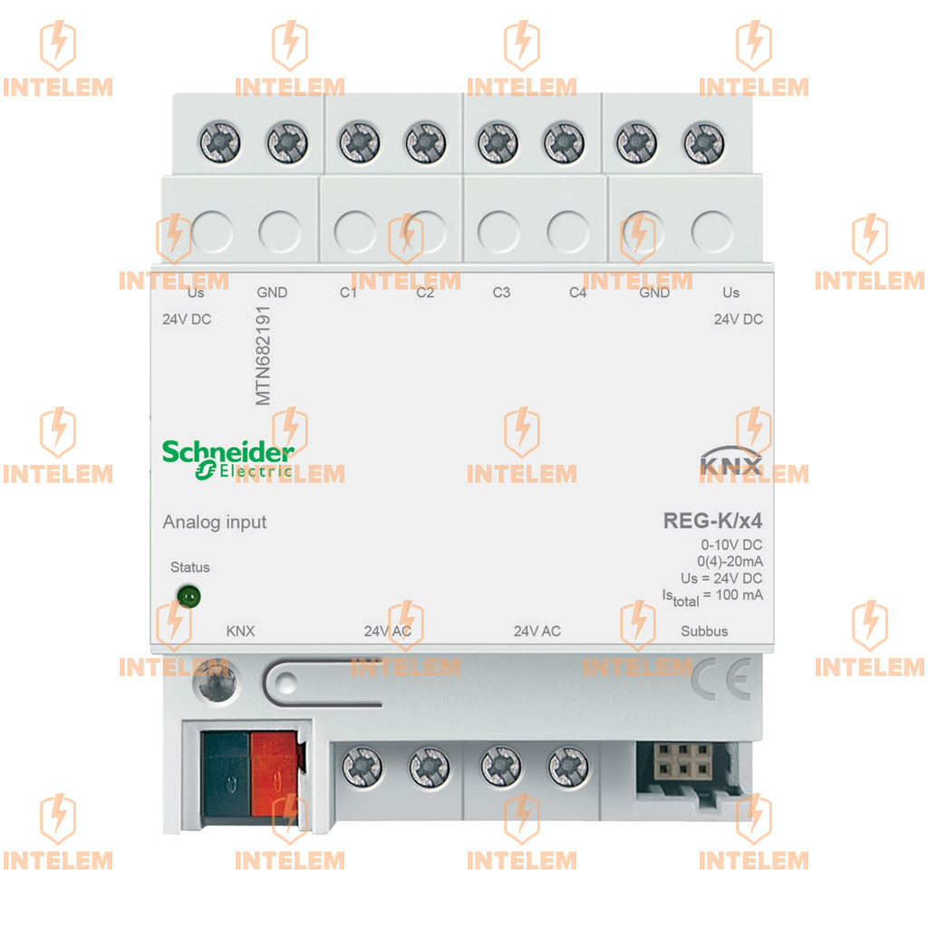 MTN682191 ENTRADA ANALÓGICA 4CH REG-K GRIS CLARO SCHNEIDER ELECTRIC
