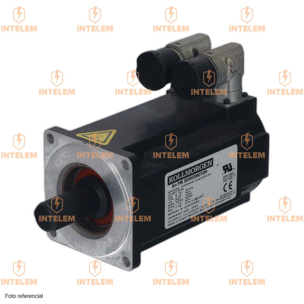AKM42E-ANCNR-00 SERVOMOTOR  2.74A 3.42NM 4000 RPM 640VDC 1.4KW --KOLLMORGEN