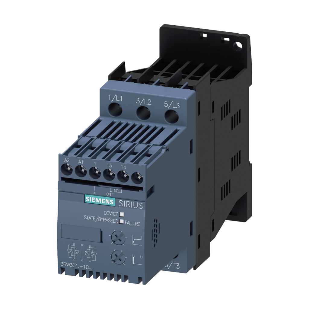 ARRANCADOR SUAVE SIRIUS S00 9 A, 4 KW/400 V, 40 °C AC 200-480 V, AC/DC 110-230 V, SIEMENS