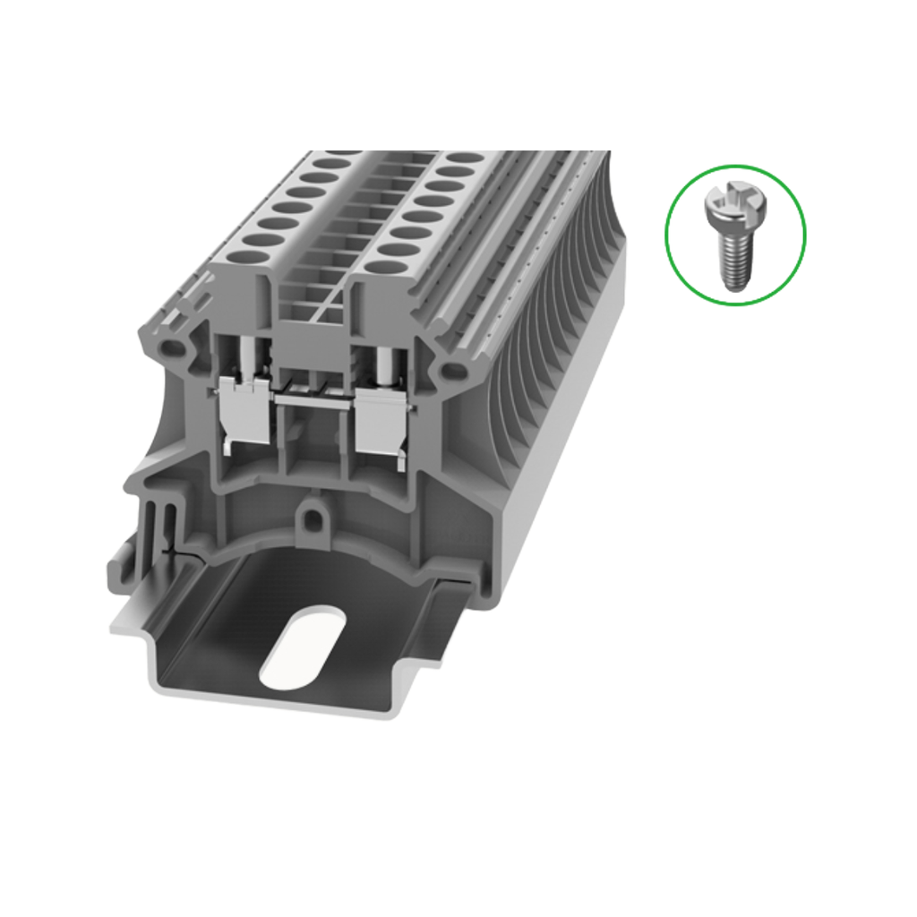 DC4 BORNE 4MM2, 2 CONDUCTORES, GRIS, 32A--DEGSON