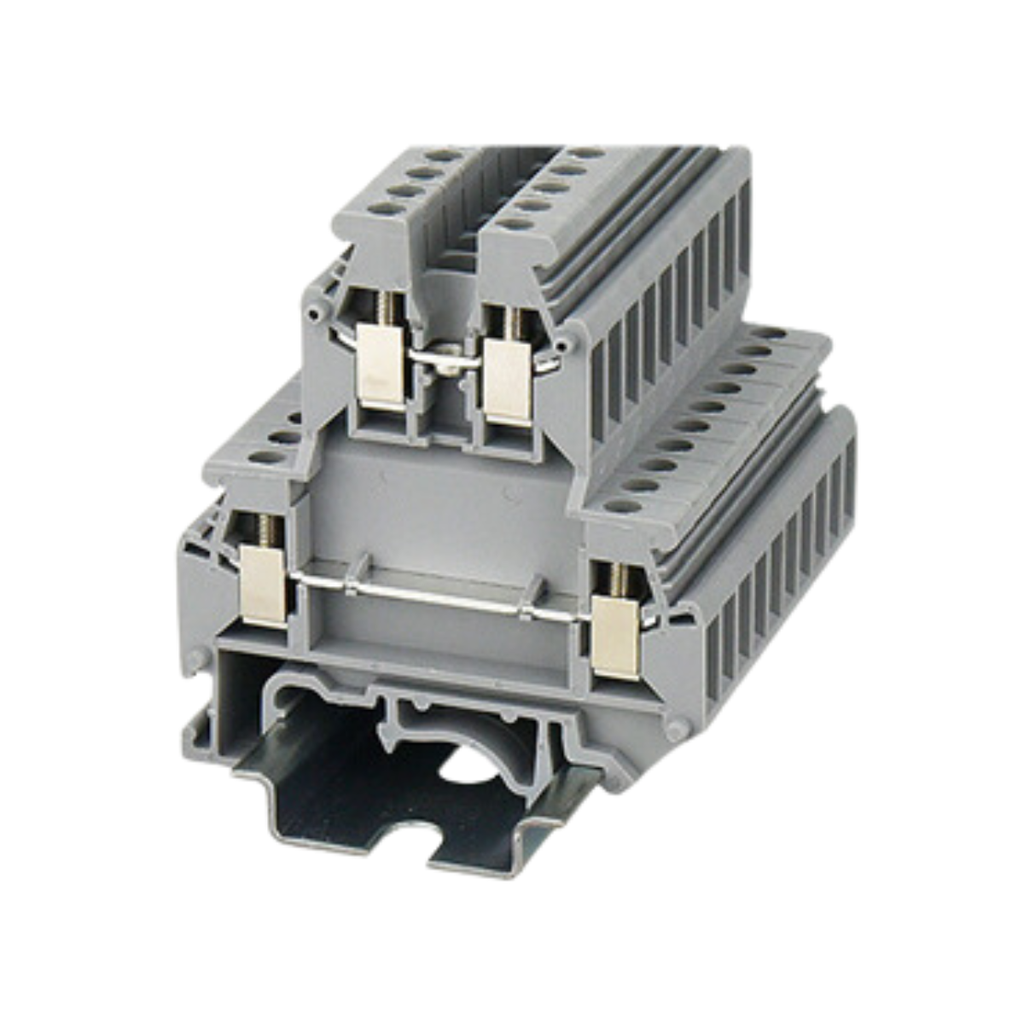 PCKK2.5 BORNE DOBLE PISO 2.5MM2 GRIS, CONEXION TORNILLO, 24A--DEGSON