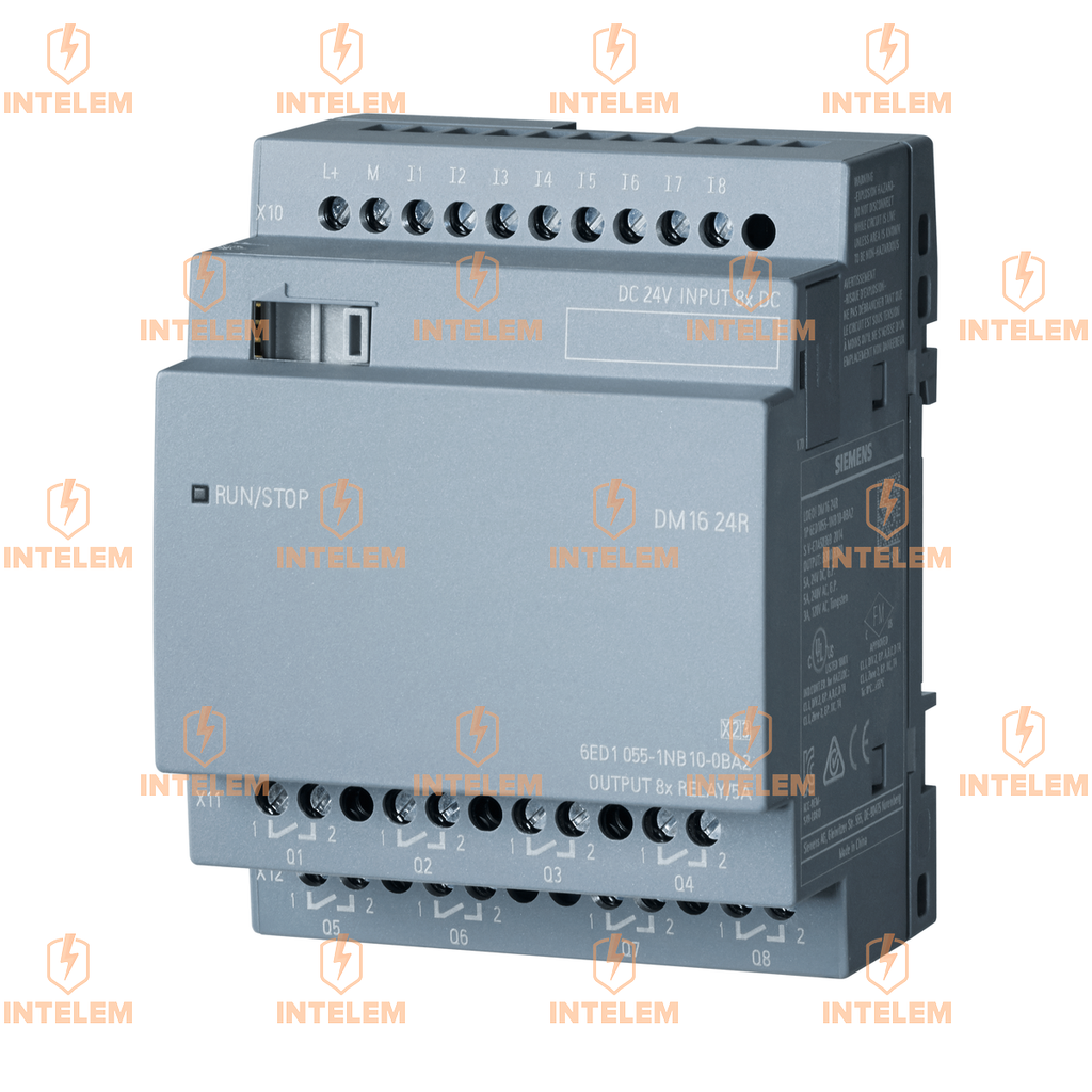 6ED1055-1NB10-0BA2 MODULO AMPL. LOGO! DM16 24R, FA/E/S: DC 24V/DC 24V/RELE, 8 DI/8 DO, 4TE PARA LOGO! 8 --SIEMENS