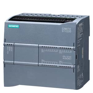 SIMATIC S7-1200, CPU 1214C, AC/DC/RELE, 14DI 24 VDC; 10DO, RELE 2A; 2AI 0-10VDC, ALIM. 85-264 VAC, SIEMENS