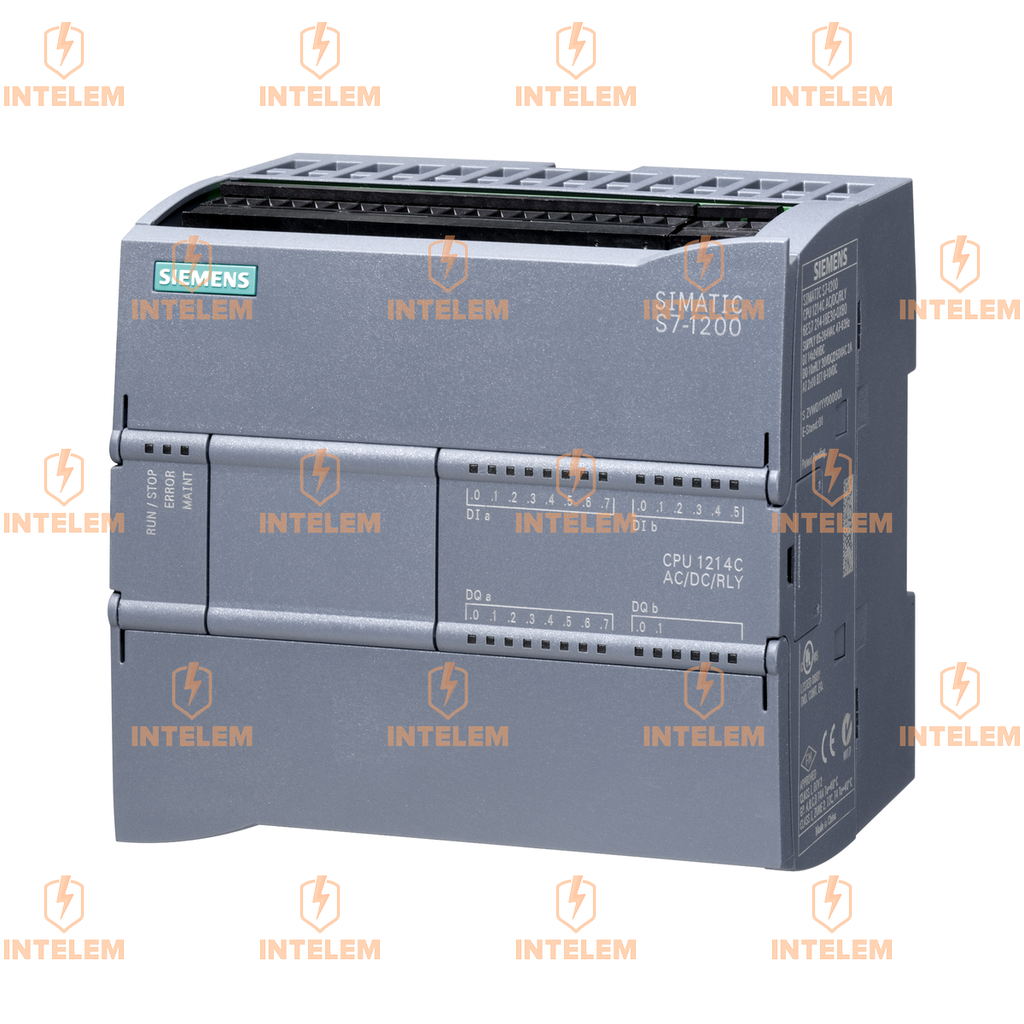 SIMATIC S7-1200, CPU 1214C, AC/DC/RELE, 14DI 24 VDC; 10DO, RELE 2A; 2AI 0-10VDC, ALIM. 85-264 VAC, SIEMENS