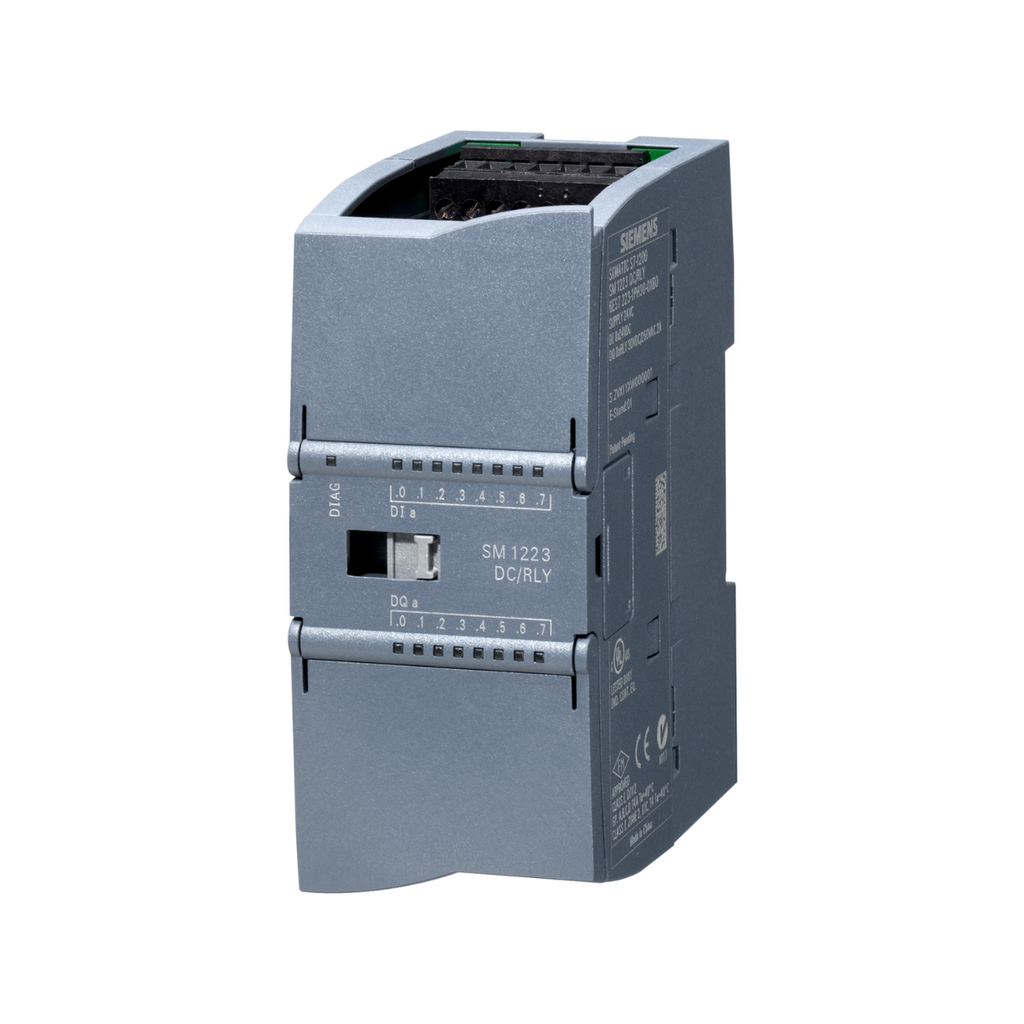 SIMATIC S7-1200, E/S DIGITALES SM 1223, 8 DI/8 DO, 8 DI DC 24V, SINK/SOURCE, 8 DO, RELE 2A --SIEMENS