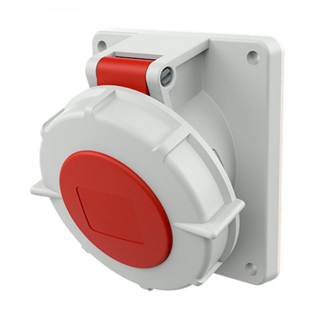 1506 TOMA EMPOTRABLE 32A, 3P+T, 415V, ROJO, 6H, IP67, MENNEKES