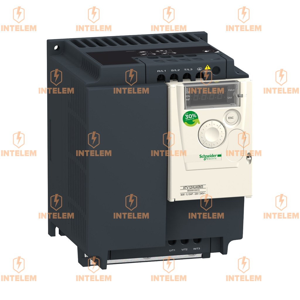 ATV12HU40M3 VARIADOR DE VELOCIDAD ATV12 - 4KW - 5HP - 200..240V - 3PH - WITH HEAT SINK--SCHNEIDER