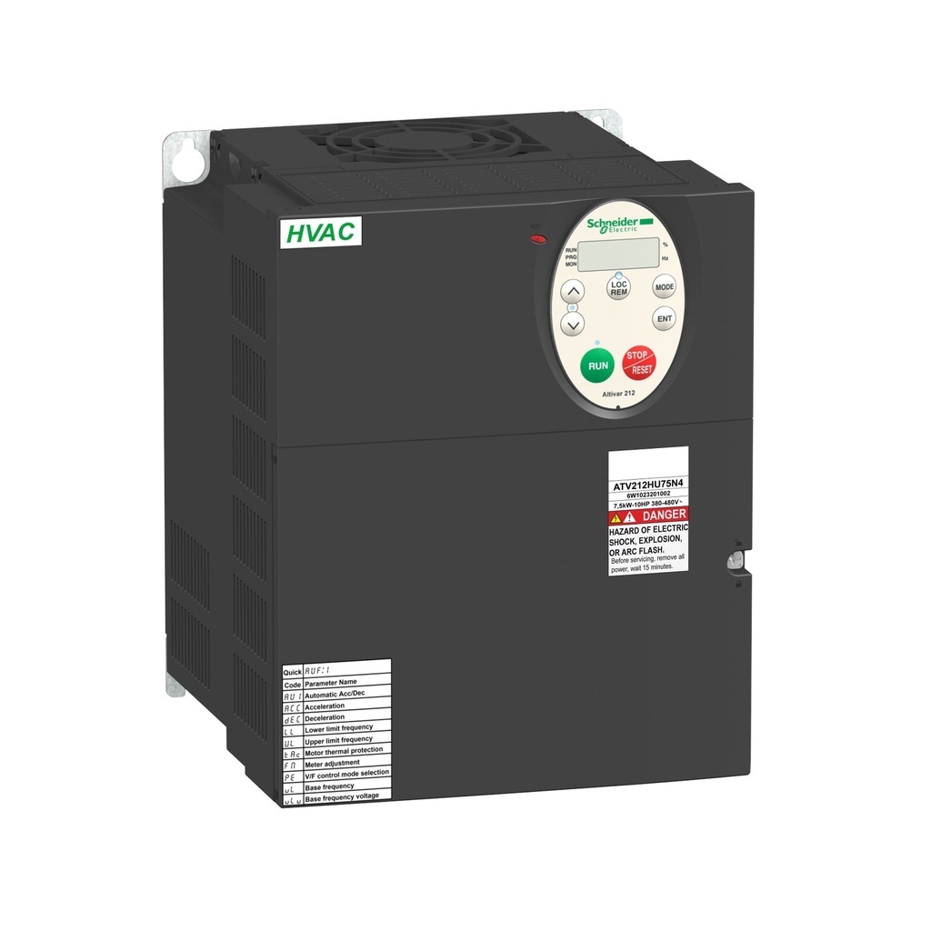 VARIADOR DE VELOCIDAD ATV212 - 11 KW - 15 HP - 480 V - TRIFASICO - CEM - IP21--SCHNEIDER