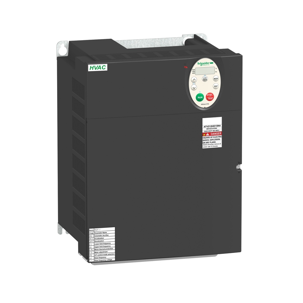 VARIADOR DE VELOCIDAD ATV212 - 18.5KW - 25HP - 480V - 3PH - EMC - IP21--SCHNEIDER