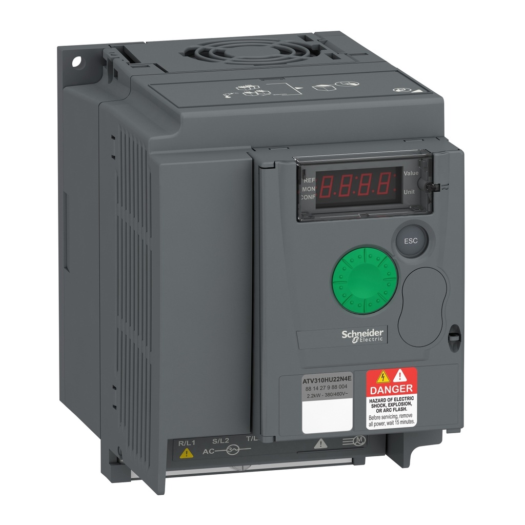 VARIADOR DE VELOCIDAD ALTIVAR 310 DE 2.2KW 3HP 5.5A 380-480VAC 50-60 HZ TRIFASICO IP20