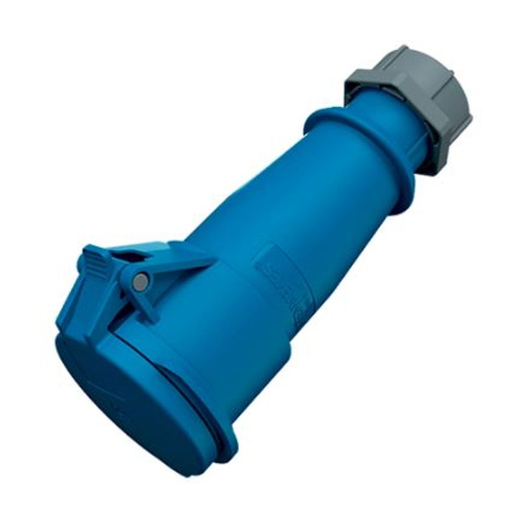 525 TOMACORRIENTE AEREO DE 3P+LT DE 32 AMP 250V. AZUL 9H IP44--MENNEKES