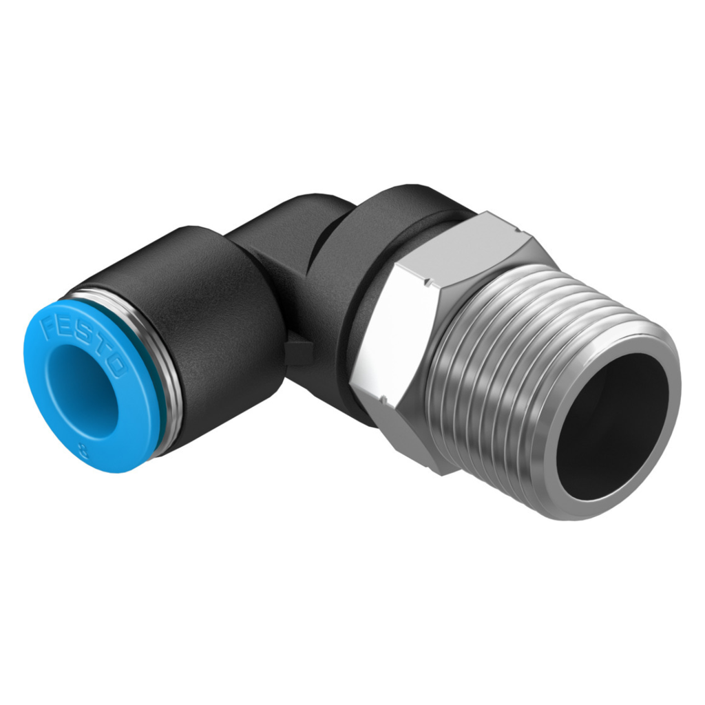 153050 RACOR RAPIDO ROSCADO EN L ROSCA 3/8"" X TUBERIA OD 8MM QSL-3/8-8" --FESTO