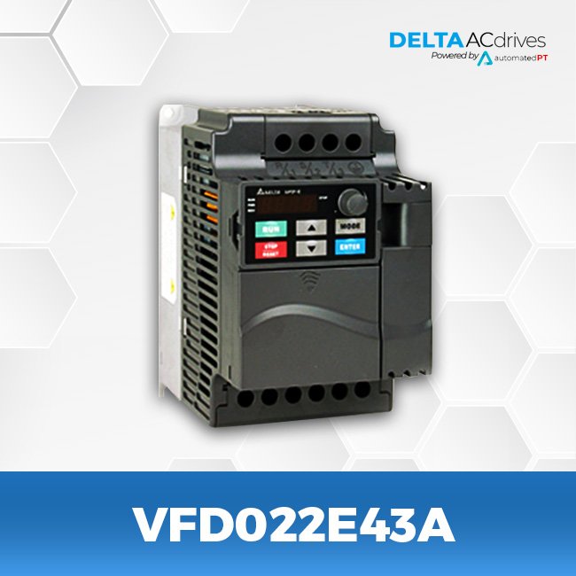 VFD022E43A VARIADOR TRIFASICO IN: 380-480V, OUT: 0-480V, 5.5A, 2.2KW/3HP --DELTA