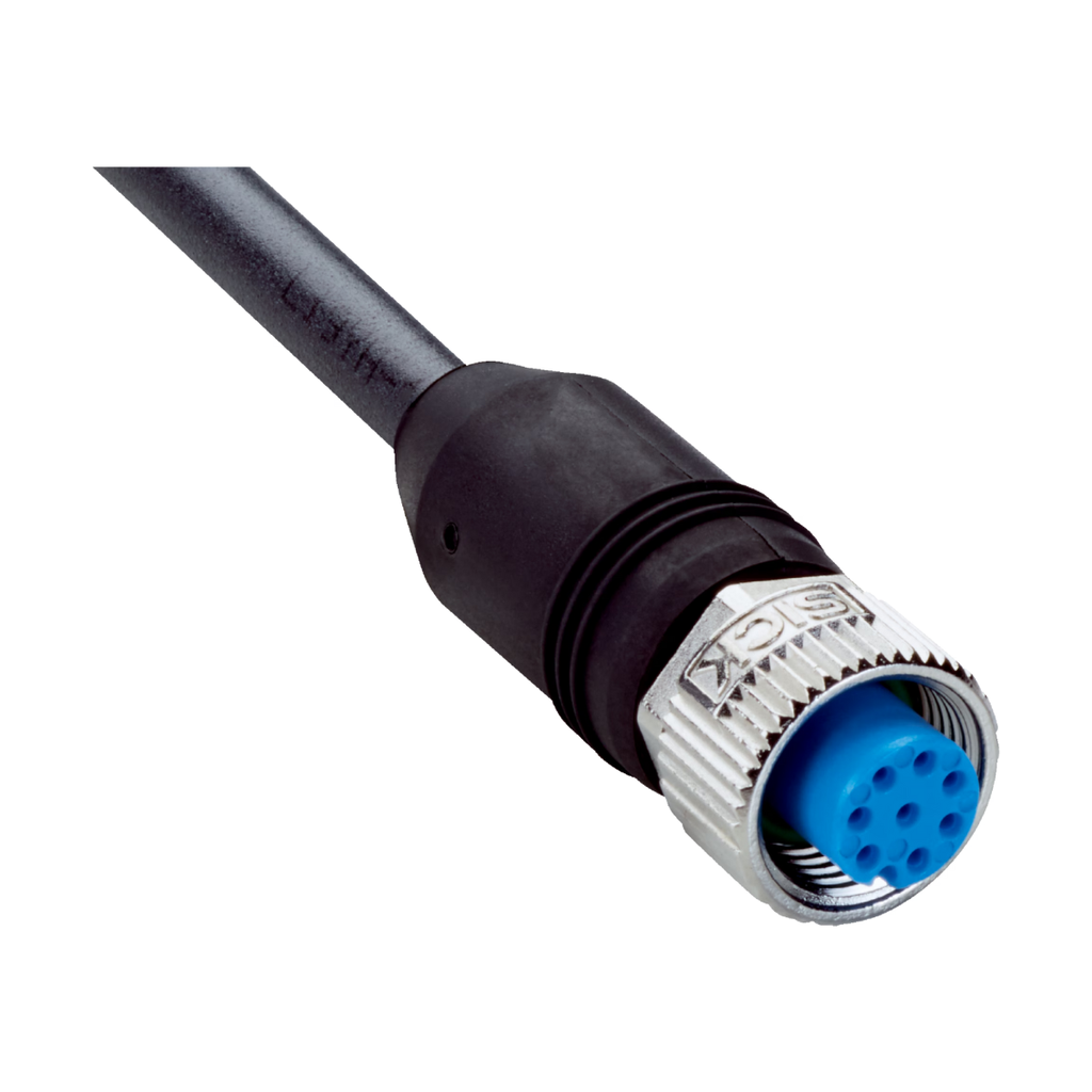 YF2A18-050UA5XLEAX CABLE DE SENSOR CON CONECTOR HEMBRA M12, 8 POLOS RECTO, EXTREMO CABLE SUELTO, 5M  --SICK