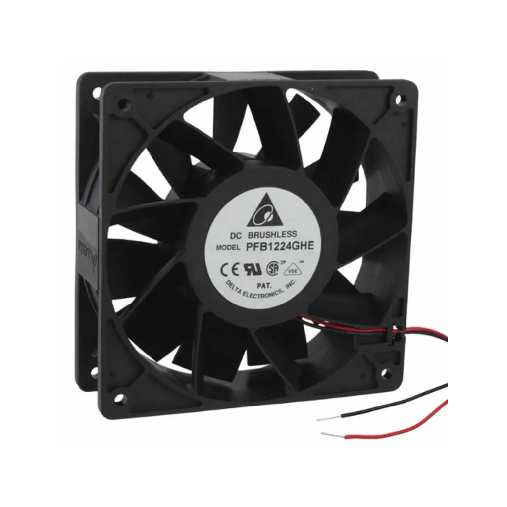 PFB1224GHE VENTILADOR AXIAL 24VDC, 1.62A, V34, 4800RPM, 120X120X38MM, 2 CABLES --DELTA