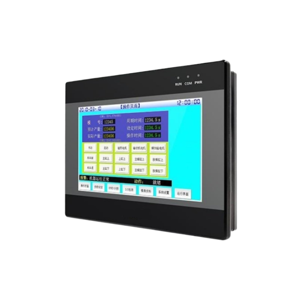 HMI 5" PLC DC24V, 16 DI, 16 DO, 3 AD, COM1, COM2, USB-C, TACTIL PANEL --COOLMAY