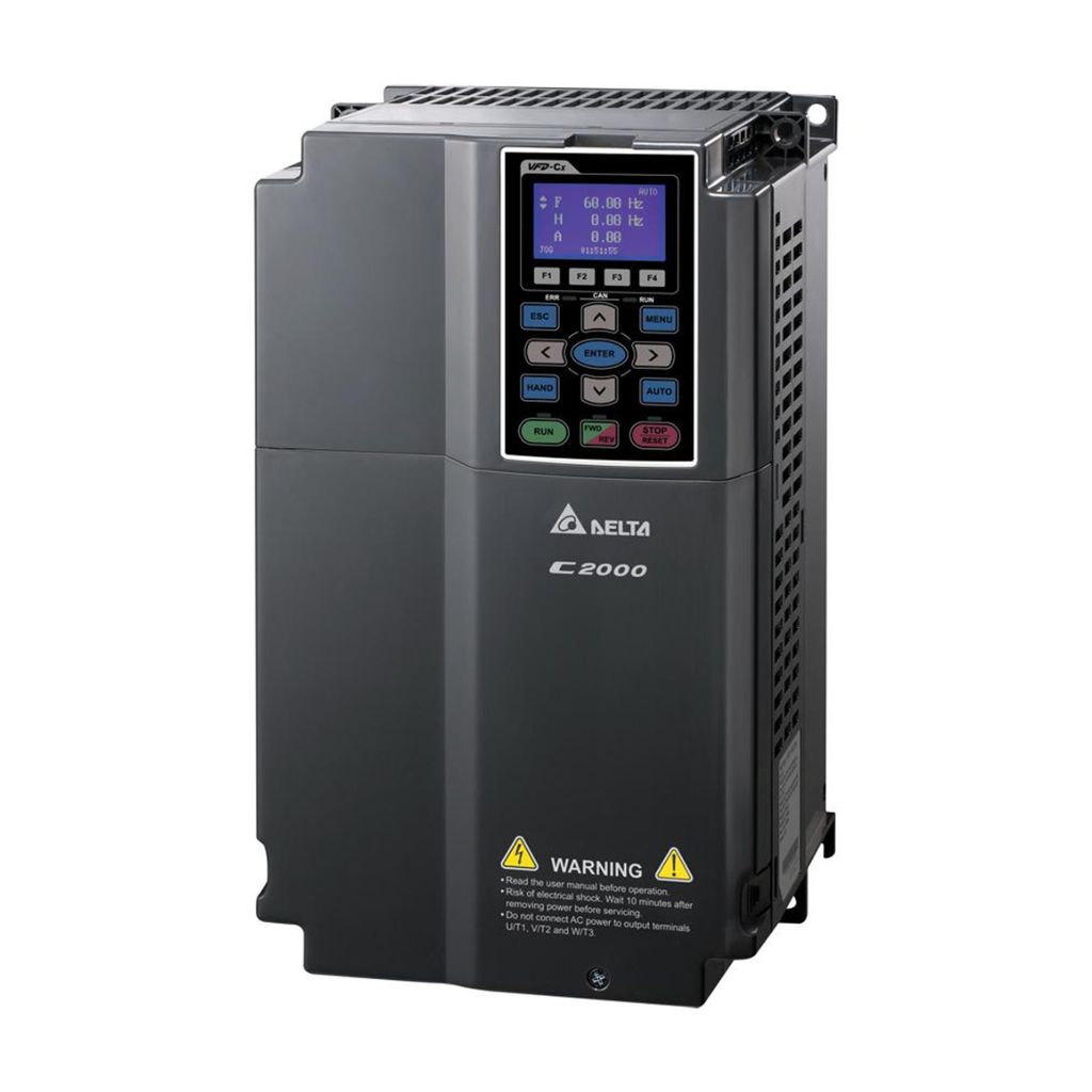 VFD220C23A-21 VARIADOR DE FRECUENCIA TRIFASICO C2000, 22KW/30HP, 90A, IN: 200-240VAC --DELTA