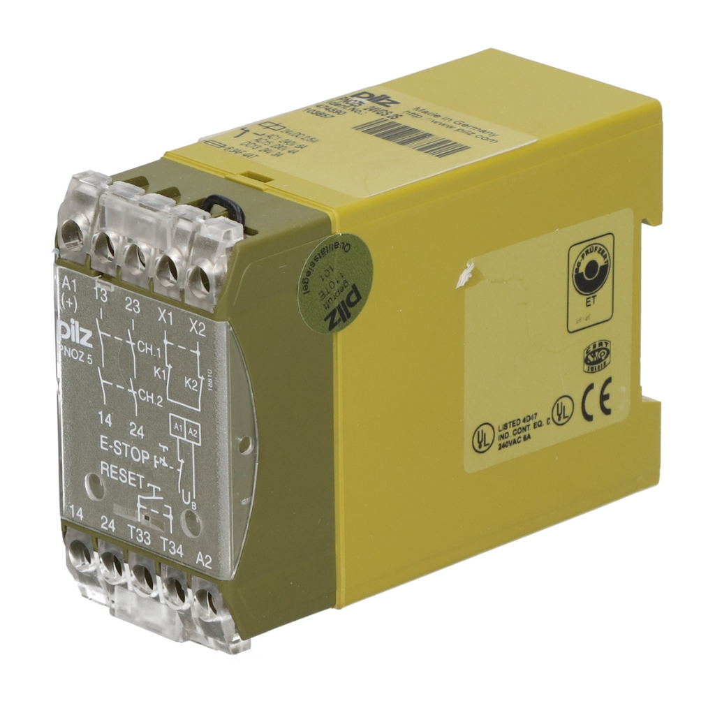 474590 RELE DE SEGURIDAD PNOZ/5 24 VDC 2S, 250VAC 6A 1500VA --PILZ