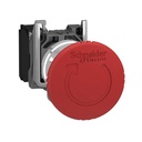 PULSADOR DE EMERGENCIA T/HONGO ROJO 22MM, SETA Ø40MM GIRAR P/DESENCLAVAR, 1NC --SCHNEIDER