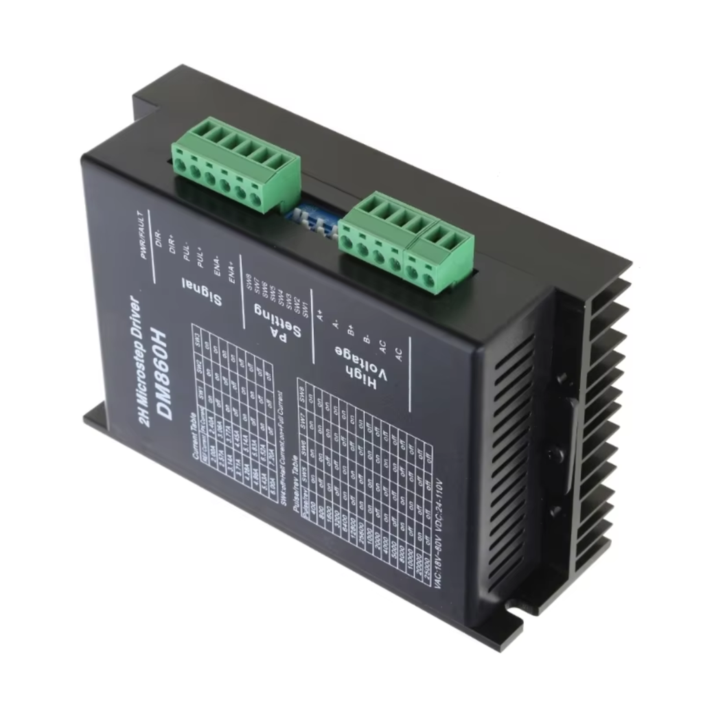 DM860H CONTROLADOR DE MOTOR DE PASO, MICROSTEP DRIVER 2A-6A, ALIM. 18 ...
